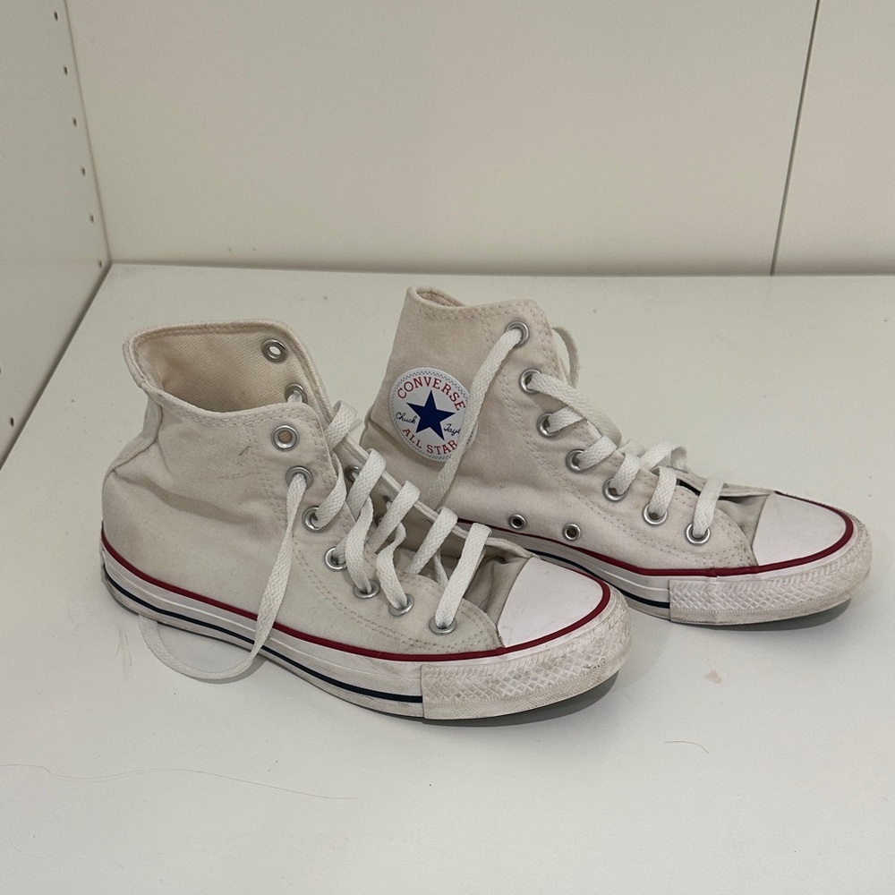 Converse White High-Top Sneakers